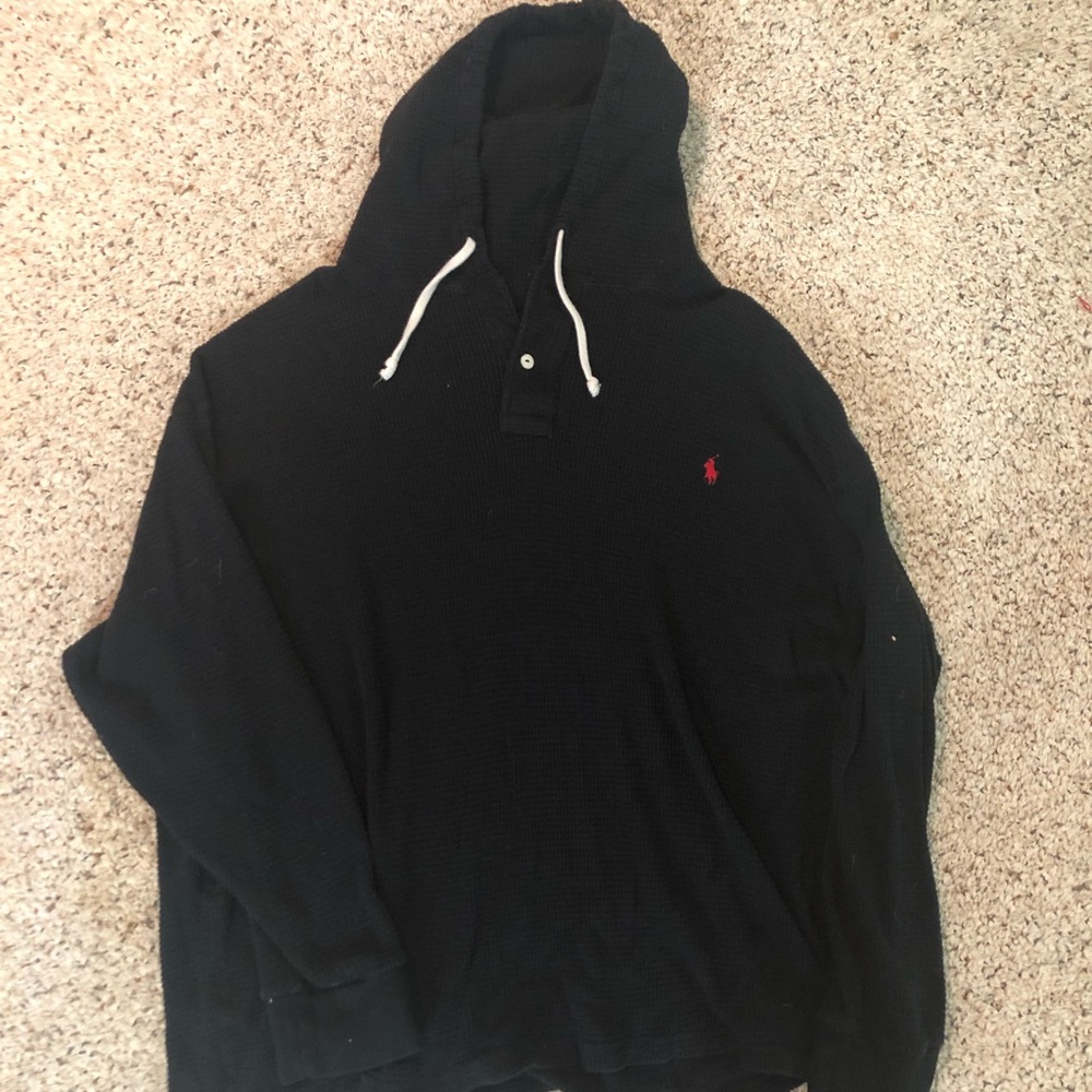 Black Polo Ralph Lauren waffle pullover